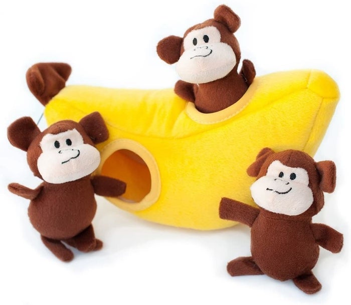 Holiday Christmas Pet Toy 4' Long Body Crinkly Monkey Dog Toy